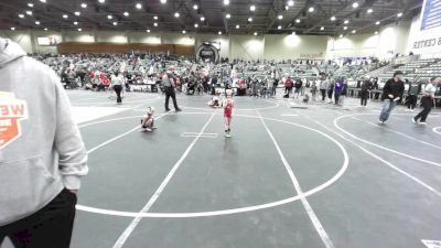 46 lbs Semifinal - Andin Brackett, Buckaroo WC vs Reese King, Crater Mat Club