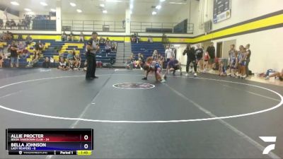 78 lbs Round 1 (6 Team) - Allie Procter, Bison Takedown Club vs Bella Johnson, Lady Reapers