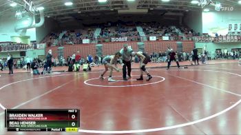106 lbs Champ. Round 1 - Braxden Walker, South Gibson Wrestling Club vs Beau Heniser, Fighting Irish Wrestling Club