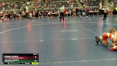 60 lbs 1st Place Match - Cohen Utesch, Siouxland Wrestling Academy vs Kessiah Liechti, Nebraska Boyz