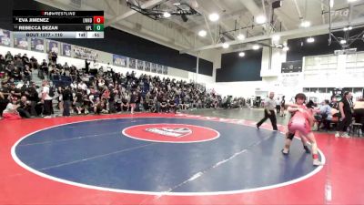 110 lbs Cons. Round 3 - Rebecca Dezan, Upland vs Eva Jimenez, Lawndale