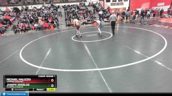113 lbs Champ. Round 1 - Michael Malizzio, Lombard (MONTINI) vs Joseph Angelos, Plainfield (SOUTH)