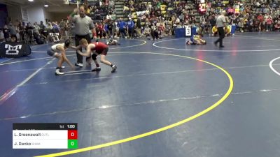 84 lbs Round Of 32 - Landon Greenawalt, Outlaws WC vs James Danko, SHWA