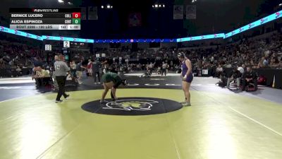 190 lbs Consi Of 16 #1 - Bernice Lucero, College Park (NC) vs Alicia Espinoza, Central Valley (SJ)