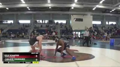 197 lbs Quarterfinal - Chibueze Chukwuezi, Ithaca College vs Kyle Schaffer, Ursinus College