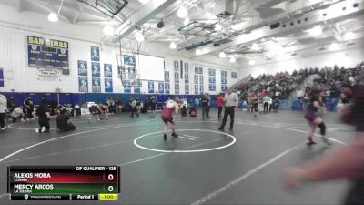 125 lbs Cons. Round 1 - Alexis Mora, Covina vs Mercy Arcos, La Sierra