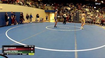 106-110 lbs Cons. Round 1 - Evan Cornett, Eldon vs Hudson Patrick, Thomas Jefferson Middle School