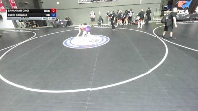105 lbs Savannah Choi, SDIKWA - San Diego-Imperial Kids Wrestling Association vs Emiri Sarabia, TCWA - Tri-Counties Wrestling Association