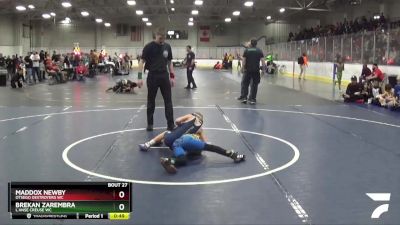 58 lbs 1st Place Match - Brekan Zarembra, L`Anse Creuse WC vs Maddox Newby, Otsego Destroyers WC