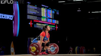 Ali Ludwig (USA, 90) Clean & Jerks 128kg At 2017 IWF Worlds