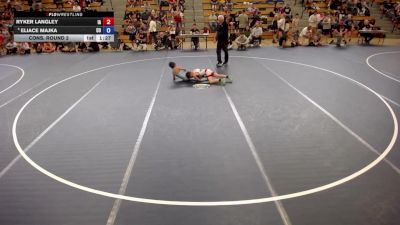 74 lbs Cons. Round 2 - Ryker Langley, IA vs Eliace Majka, CO