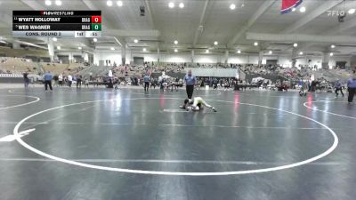 100 lbs Cons. Round 2 - Wyatt Holloway, Clinton Dragon Youth Wrestling vs Wes Wagner, Stars Wrestling Club