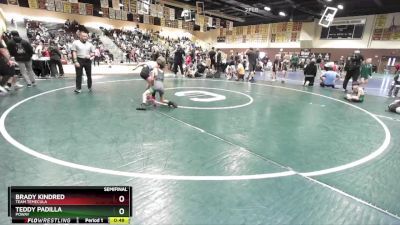 67 lbs Semifinal - Brady Kindred, Team Temecula vs Teddy Padilla, Poway