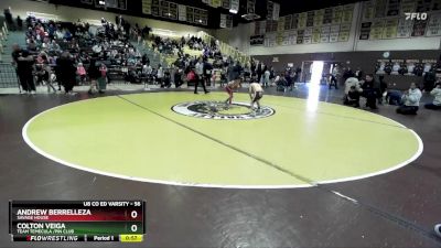 56 lbs Round 4 - Andrew Berrelleza, Savage House vs Colton Veiga, Team Temecula /Pin Club