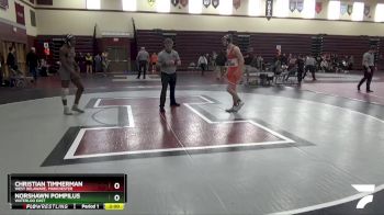 JV-27 lbs 1st Place Match - Christian Timmerman, West Delaware, Manchester vs Norshawn Pompilus, Waterloo East
