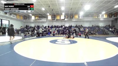 165 lbs Cons. Round 3 - Max Nunez, Corona Del Mar vs Danny Gonzalez, Diamond Ranch