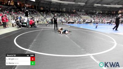 55 lbs Round Of 32 - Levi Wright, Weatherford Youth Wrestling vs Graydon Marlar, Newkirk Takedown Cub