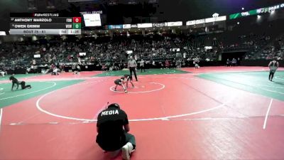 61 lbs Champ. Round 1 - Anthony Marzolo, FDMA vs Owen Grimm, WSW1