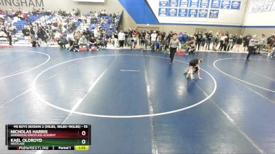 55 lbs Semifinal - Nicholas Harris, Sanderson Wrestling Academy vs Kael Oldroyd, Westlake