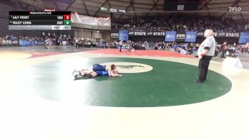 Girls 4A 115 lbs Champ. Round 2 - Lily Feist, Tahoma (Girls) vs Riley Luna, Curtis (Girls)