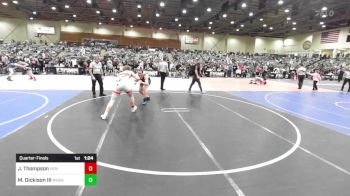 215 lbs Quarterfinal - John Thompson, Yerington Lions WC vs Mark Dickison III, Wheatland Union HS