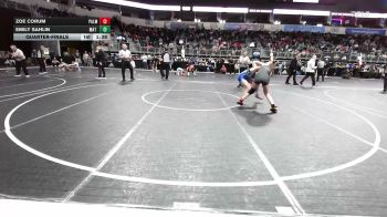 132 lbs Quarterfinal - Zoe Corum, Palmyra Youth WC vs Emily Sahlin, Mat Demon WC