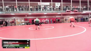220 lbs Cons. Round 2 - Parker Christiansen, Blackfoot High School vs Robbie McCashland, Teton High School