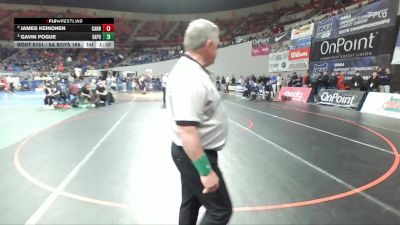 5A Boys 165 lbs Quarterfinal - James Keinonen, Canby Boys vs Gavin Pogue, Eagle Point Boys