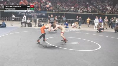 D 1 106 lbs 1st Place Match - William Fontenot, Brother Martin vs Paul Evans, Catholic - B.R.