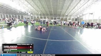 92 lbs Cons. Round 3 - Logan Emerson, Northside WC vs Dariel Montoya, Live Training Wrestling