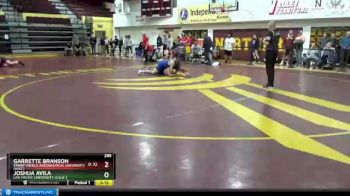 285 lbs Champ. Round 1 - Joshua Avila, Life Pacific University (Calif.) vs Garrette Branson, Embry-Riddle Aeronautical University (Ariz.)