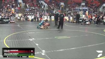 107 lbs Cons. Round 2 - Collin Andrews, Huron WC vs NalaLynn Forist, Eaton Rapids Youth WC