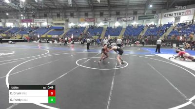 125 lbs Consi Of 16 #2 - Christian Crum, Steel City Reloaded vs Skyller Purdy, Greeley United