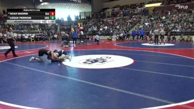 5A 132 lbs Quarterfinal - Logan Perrone, Little Rock Christian vs Noah Madrid, Vilonia