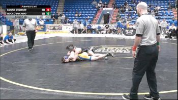 127 lbs Consy Rd I - Logan Stewart, Reynolds vs Rocco DeCario, Derry Area