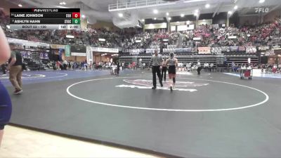 130 lbs Champ. Round 1 - Ashlyn Hahn, Stockton HS vs Laine Johnson, Council Grove Hs