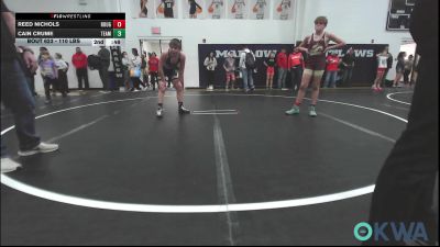 110 lbs Consolation - Jakobe Robinson, Murray County Takedown Club vs Elliot Grigg, Chickasha Youth Wrestling