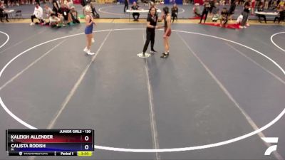 130 lbs Quarterfinal - Kaleigh Allender, IL vs Calista Rodish, IA