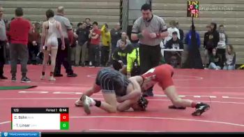 120 lbs Semifinal - Tye Linser, Western. vs Christopher Bohn, Munster