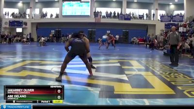 215 lbs Semifinal - Abe Delano, AYERSVILLE vs Jakarrey Oliver, Whiteland Community