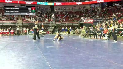 3A-144 lbs Cons. Round 5 - Nolan Howell, Clear Creek-Amana vs Trenton Byers, Council Bluffs Abraham Lincoln