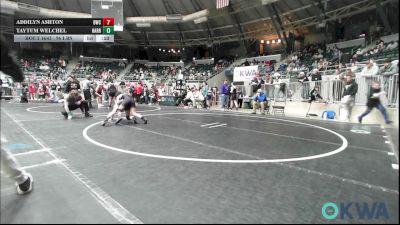 80 lbs Consolation - Hunter Telles, Talihina Youth Wrestling Club vs Zamaree Washington, Del City Little League Wrestling