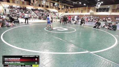 70 lbs Semifinal - Benjamin Myers, LV Bear Wrestling Club (Spring vs Ian Mondragon, Rough House Wrestling