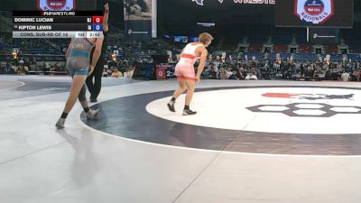 126 lbs Cons. Sub-rd Of 16 - Dominic Lucian, New Jersey vs Kipton Lewis, Iowa