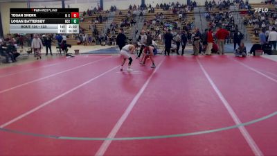 133 lbs Champ. Round 2 - Tegan Sherk, Iowa Central Community College vs Logan Battersby, Harper CC