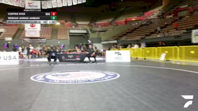 All Cadet Boys Freestyle Lower - 120 lbs 7th Place Match - Cortes Khoi, Rancho Bernardo High School Wrestling vs Reshad Ahmad Ahmadi