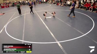 36-40 lbs Cons. Round 3 - Zack Doyen, Minnesota vs Emerson Olson, Rum River Wrestling