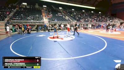 100-106 lbs 1st Place Match - Jeramiah Musbach, Green River Grapplers vs Michael Stromberg, Top Of The Rock Wrestling Club