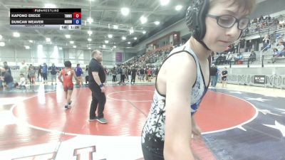 86 lbs Quarters - Kapono Erece, Thunder Mountain Wrestling Club vs Duncan Weaver, Mat Rats Rebooted Wrestling