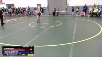 132 lbs Quarterfinal - Michael Dundon, Chugach Eagles Wrestling Club vs Clay Martin, Dillingham Wolverine Wrestling Club